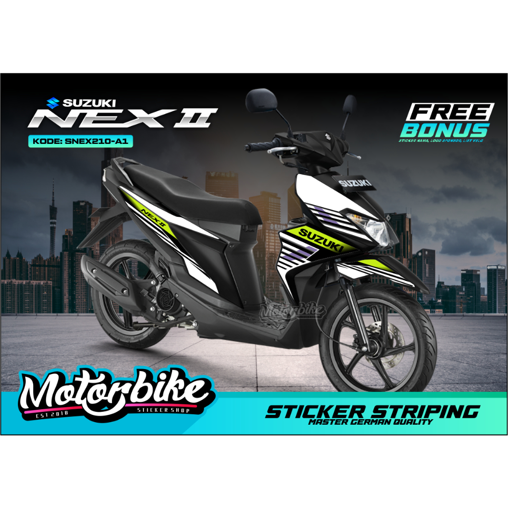 Stiker Striping NEX 2 List Variasi Striping Suzuki NEX 2