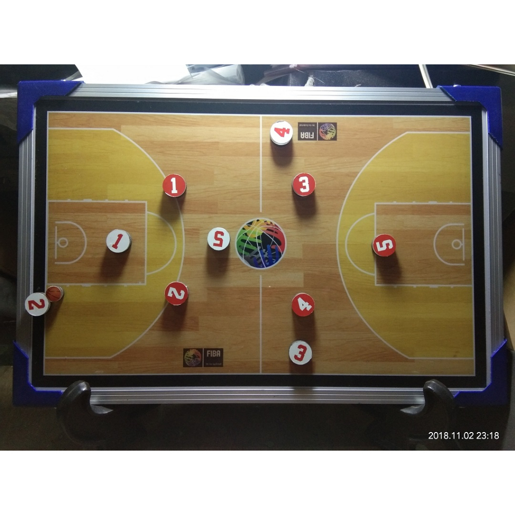 COACHING BOARD BASKET FIBA MAGNET