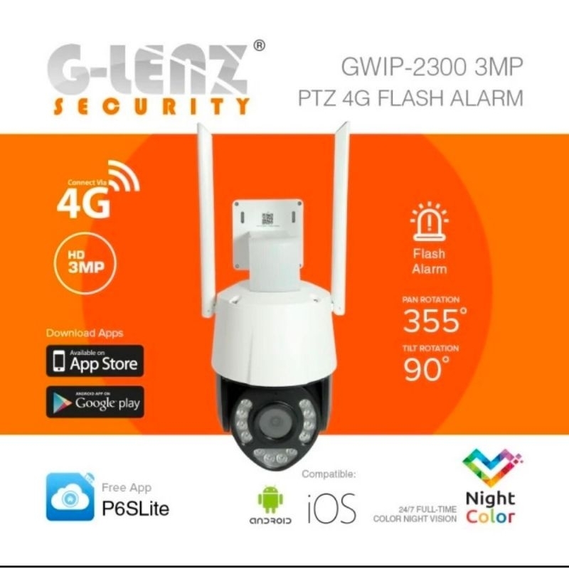 Terbaru Camera Cctv Glenz 4g Tanpa WiFi SIM card GWIP - 2300 Turbo HD PTZ Speddome Kamera Cctv G-lenz