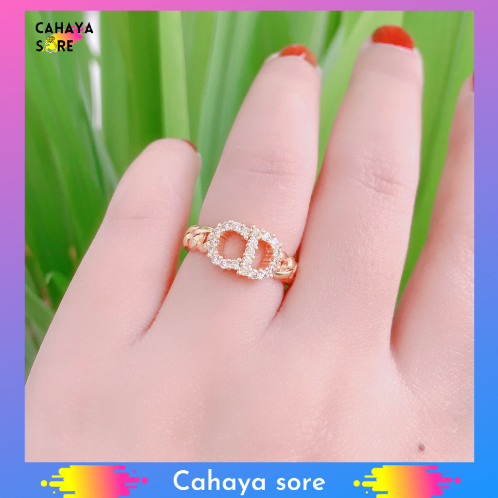 Cincin Xuping Gold Cincin Dewasa Model Permata HC CD36