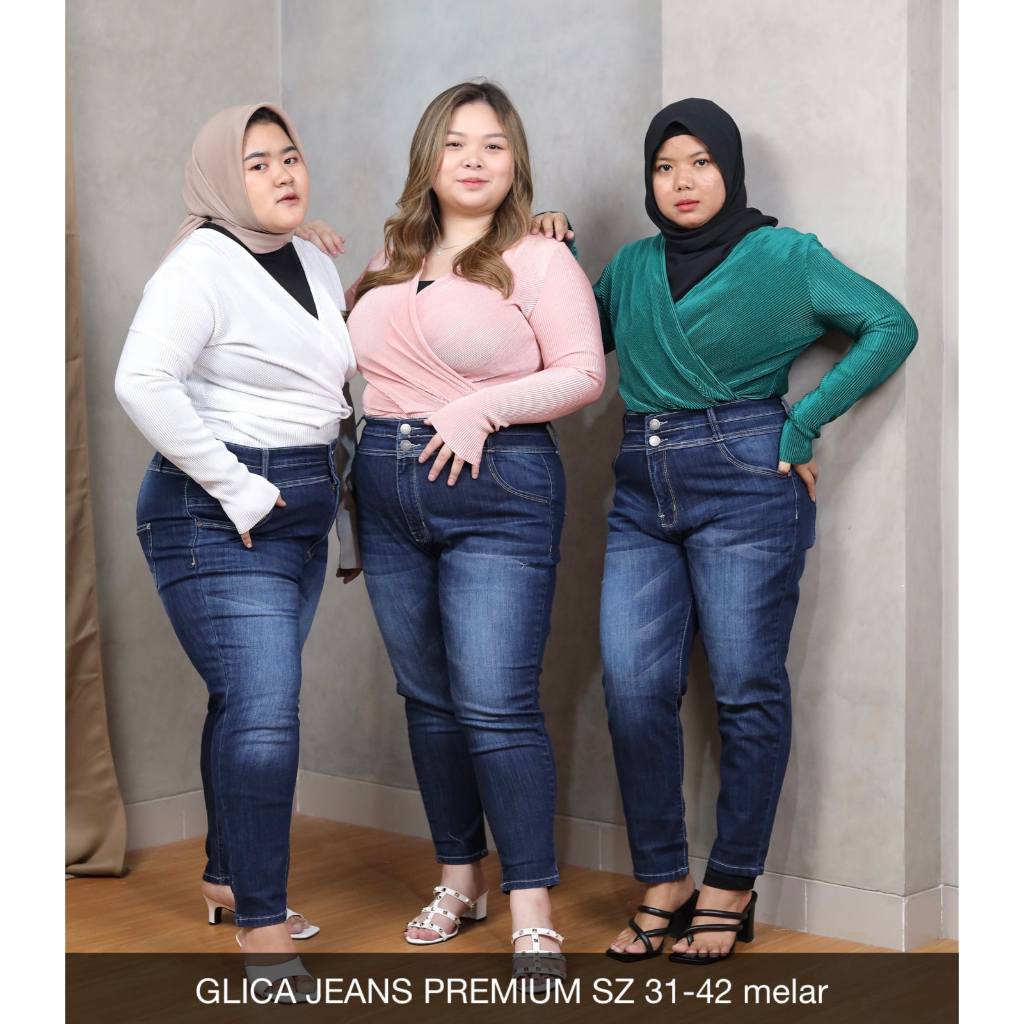 CELANA JEANS WANITA GLICA JEANS PREMIUM