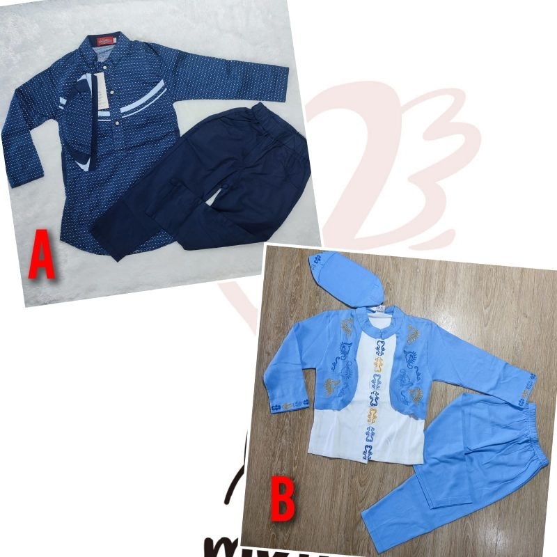 Setelan muslim anak laki-laki | setelan koko model rompi | koko model Pakistan | anak cowok