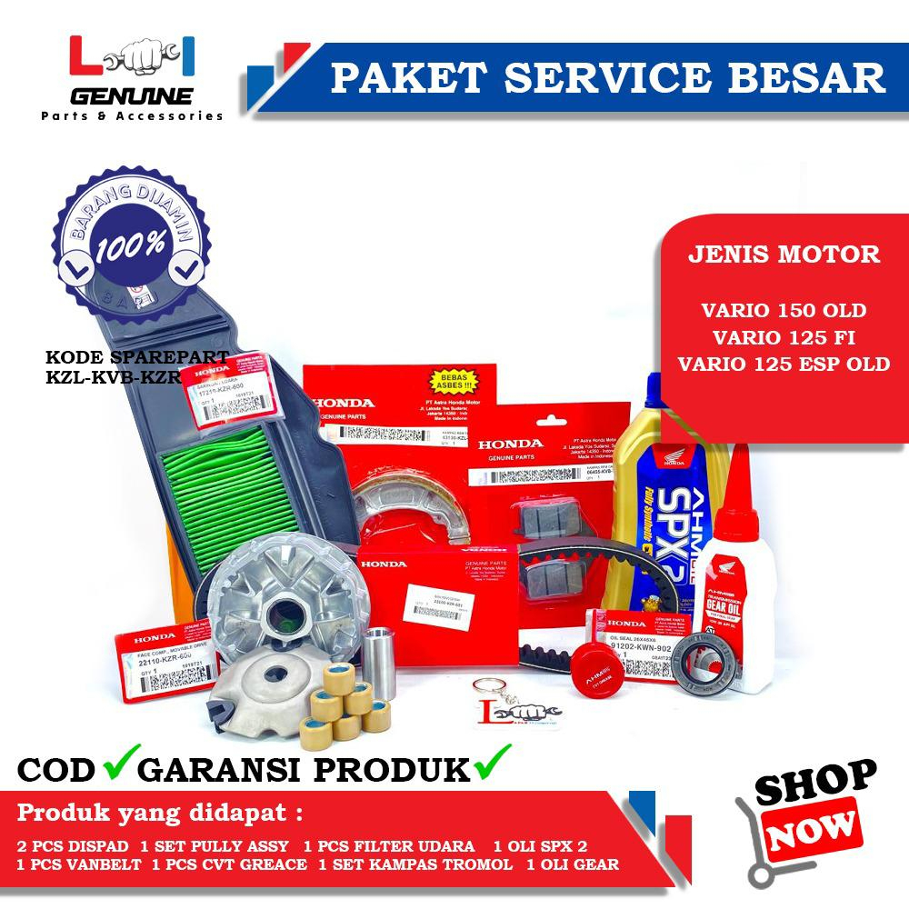 -LOI- PAKET SERVICE BESAR MPX 2 &amp; SPX 2 SET AHM GEAR, KAMPAS REM VARIO 125 FI, FILTER UDARA VARIO 125 FI, RUMAH ROLLER SET VANBELT VARIO 125 FI