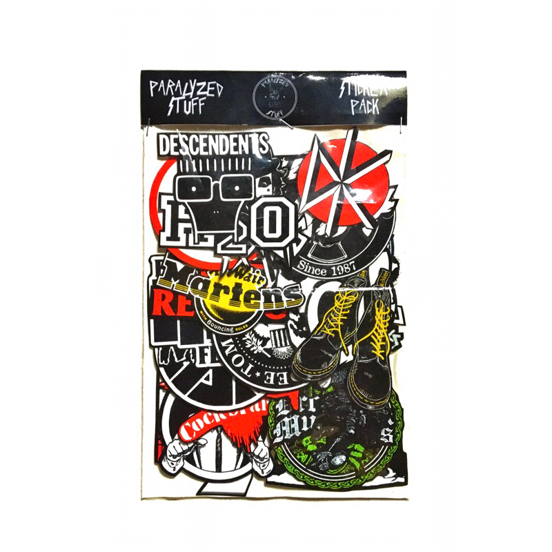 

(VOL II) 31PCS STICKER STIKER TEMPELAN BAND PUNK SKINHEAD MISFITS BLINK182 THE CLASH BLACK FLAG DOOM GREENDAY STIKER STICKER AESTHETIC UNOFFICIAL