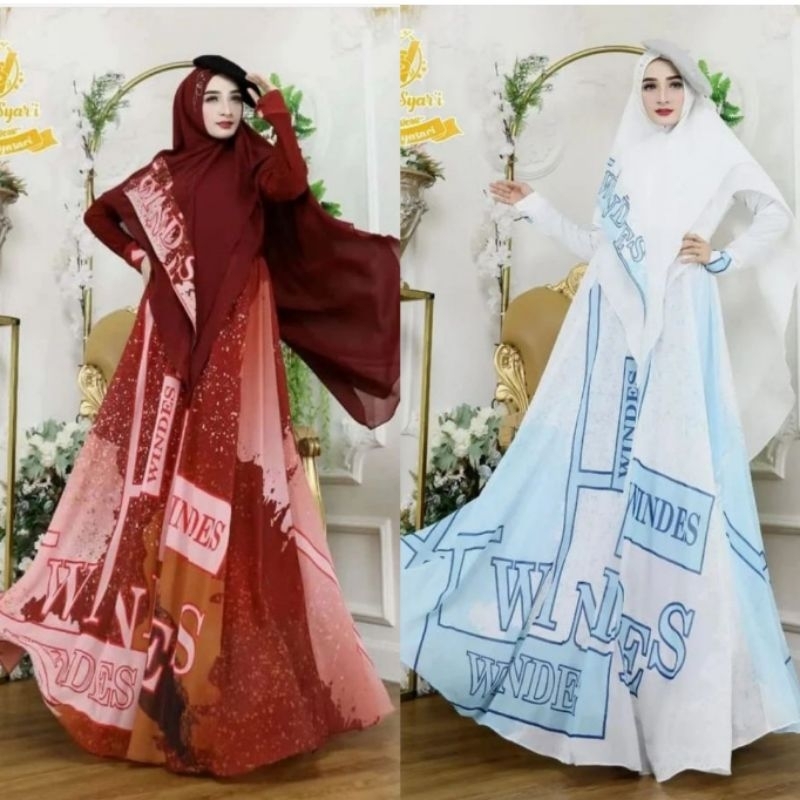 set gamis cantik windes syari