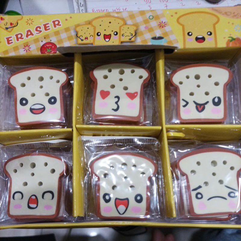 

Penghapus Bread Cute Penghapus Pensil Karakter ERASER Karakter Lucu Import