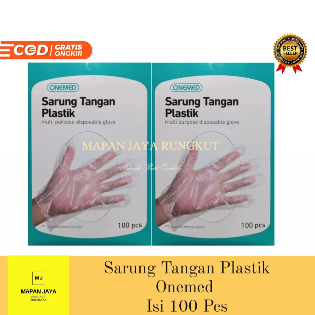 Sarung Tangan Plastik Food Grade Onemed  Isi 100 Pcs