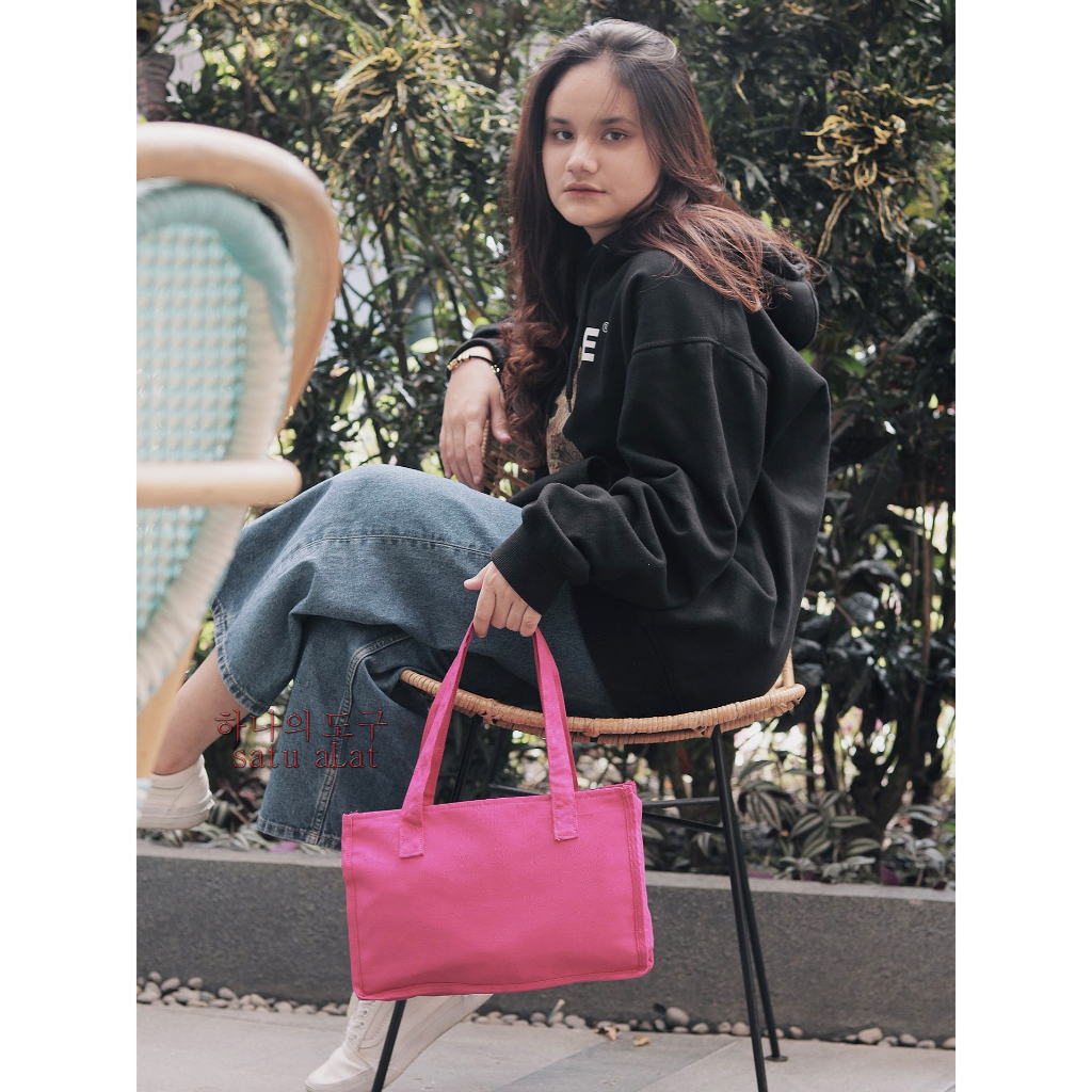 SATU ALAT Tote Bag NAOMI 100% Canvas Premium Tebal Tas Kanvas