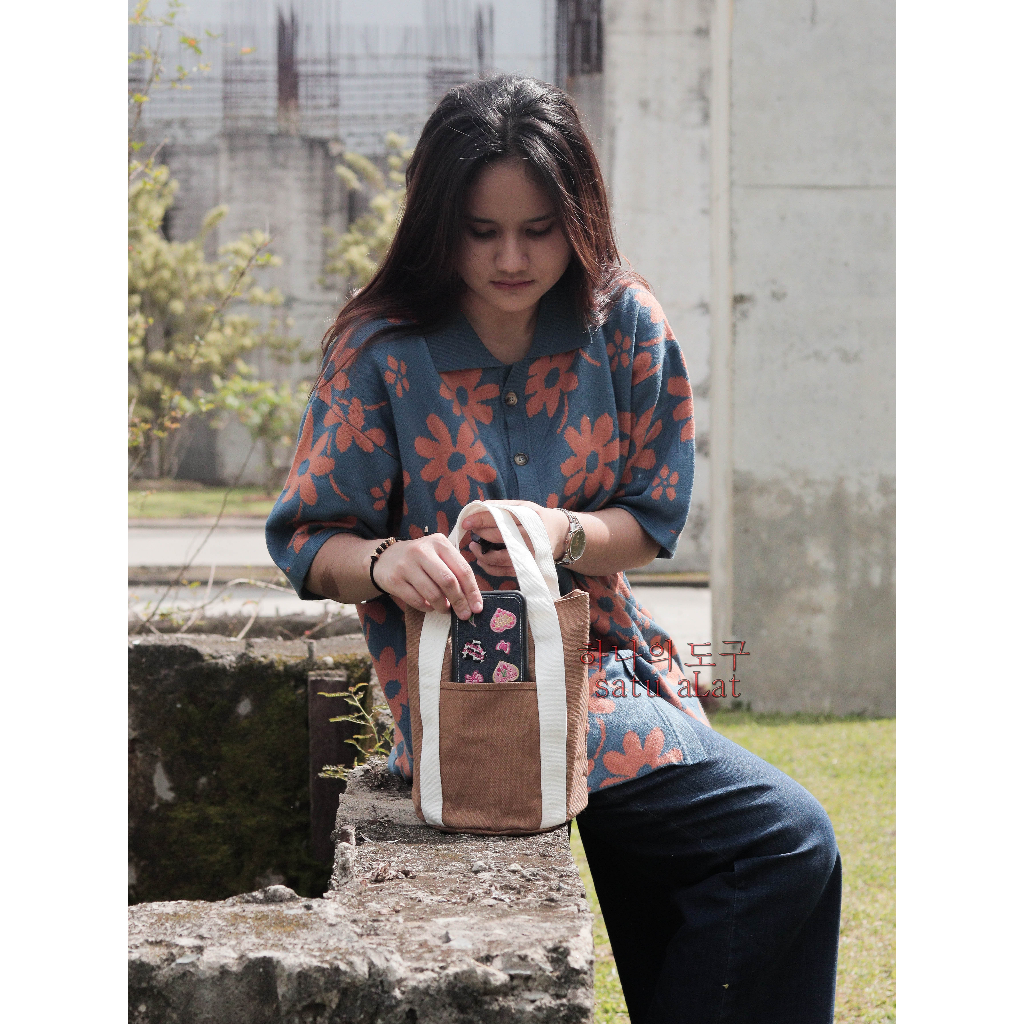 SATU ALAT Hand Bag BELLA JAPANESE 100% Canvas Premium Tebal Tas Kanvas