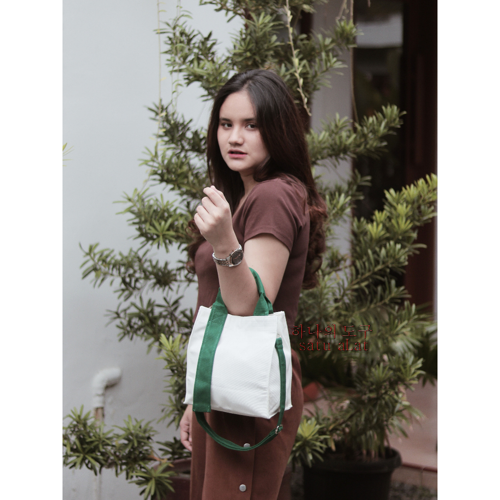 SATU ALAT Tas Selempang NABITHA 100% Canvas Premium Tebal Tas Kanvas