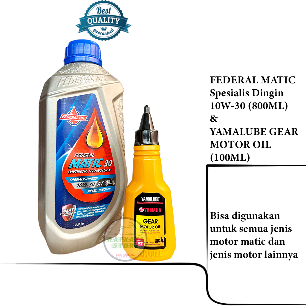 Paket Oli Mesin 800ML + Oli Gardan ahm 120ml/yamalube 100ml