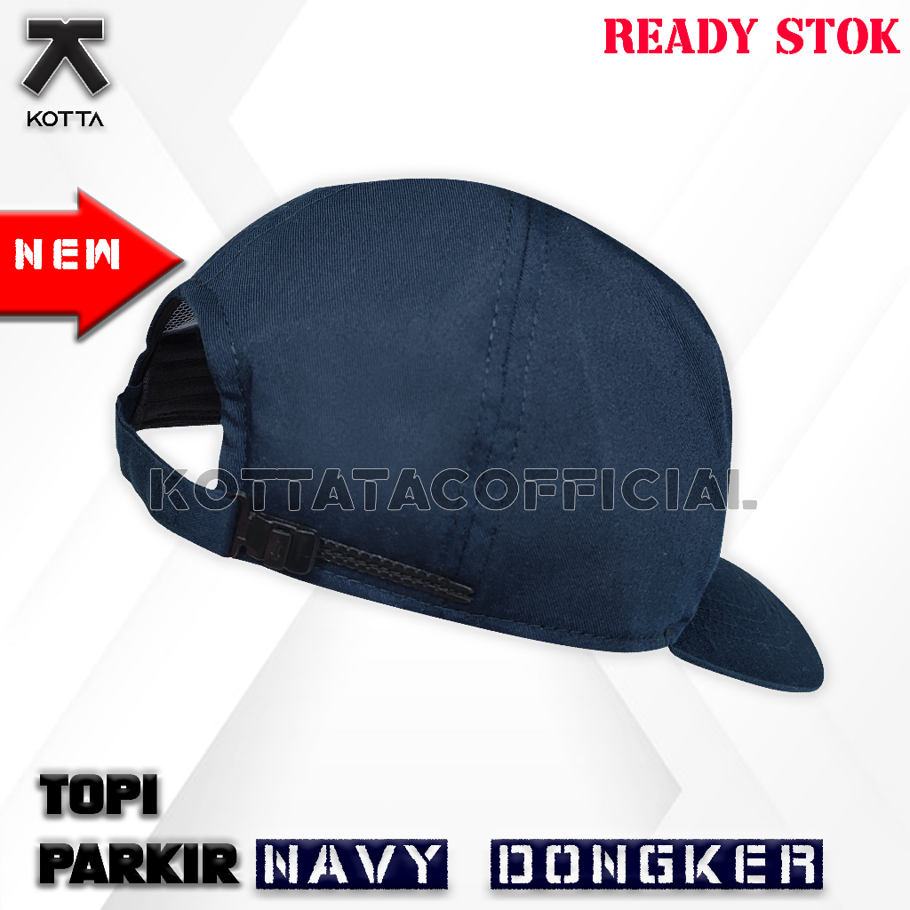 TOPI PARKIR - TOPI PARKIR ORANGE FULLBORDIR - TOPI JURU PARKIR NAVY BIRU DONGKER TERBARU