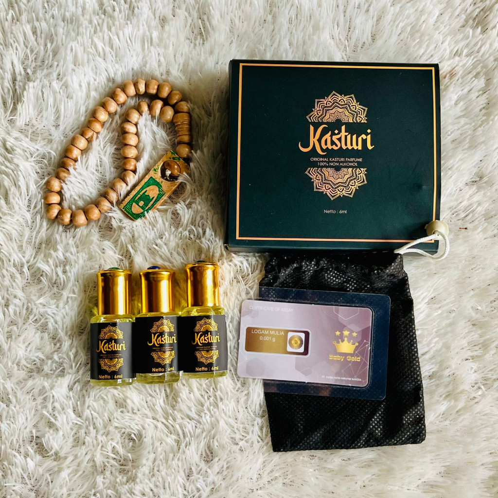 PARFUM/MINYAK KASTURI JANNATI 1 BOX ISI 3 PCS JUARA KASTURI MINYAK PARFUM USTADZ PARFUM PARA SANTRI PARFUM SHOLAT HALAL NON ALKOHOL MINYAK KASTURI ORIGINAL KIJANG KASTURI