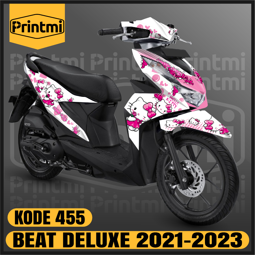 Printmi Decal Motor Beat Deluxe 2021 2022 2023 New Full Body Stiker Honda Hello kitty Street CBS ISS