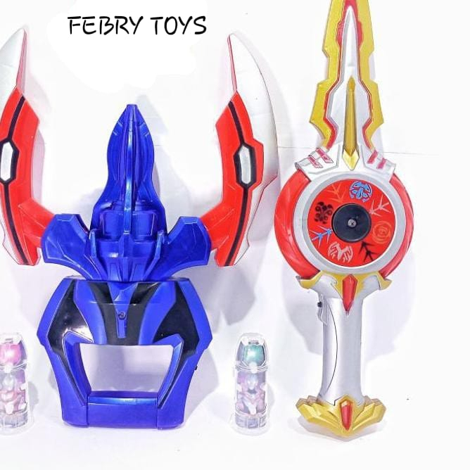 2 Pcs Mainan Cakar Dan Pedang Ultraman Geed Claw Senjata Ultraman Orb Free Baterai