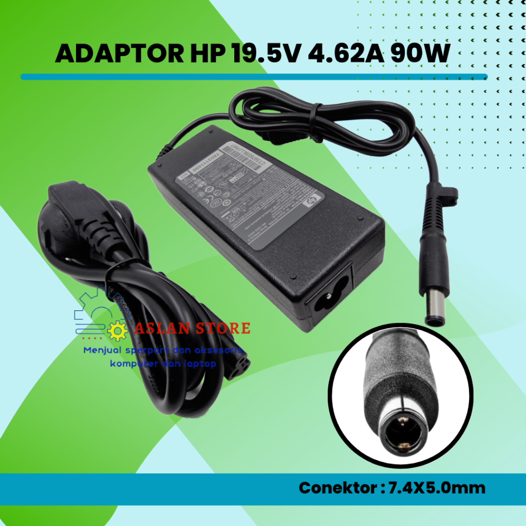 AC Adapter Charger 19.5V 4.62A 90W 7.4x5.0Mm Adaptor AC power laptop HP Smart Pavilion G7-2226NR TPC-LA57 709566-001 PA-1900-31HA