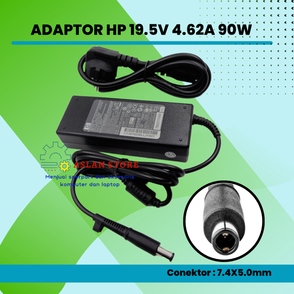 AC Adapter Charger 19.5V 4.62A 90W 7.4x5.0Mm Adaptor AC power laptop HP Smart Pavilion G7-2226NR TPC-LA57 709566-001 PA-1900-31HA