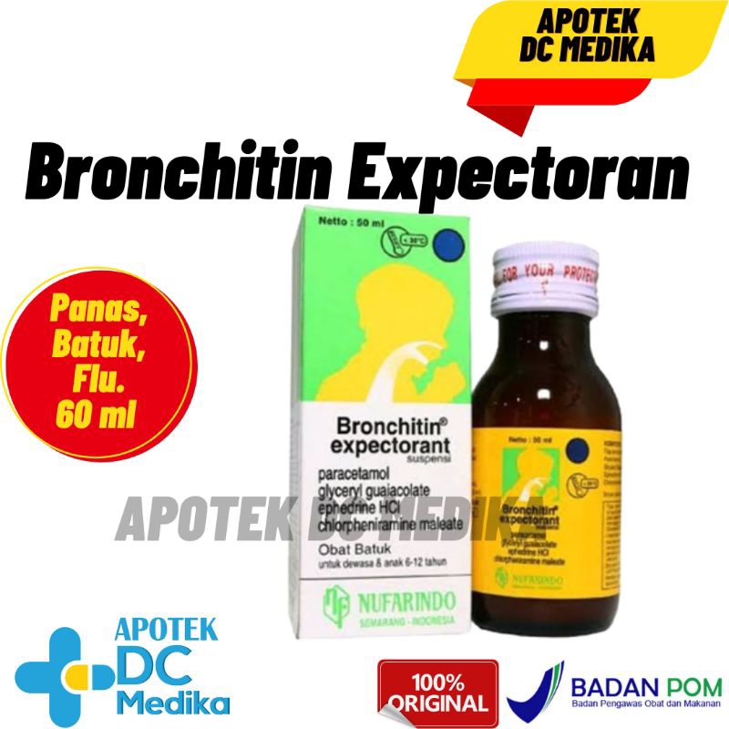 BRONCHITIN EXPECTORAN / 60ML / OBAT BATUK / BERDAHAK