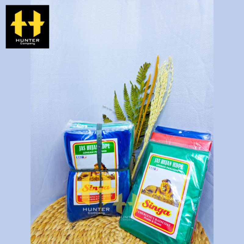 ISI 12 PCS JAS HUJAN PLASTIK MODEL (SINGA) PONCO KUAT TEBAL