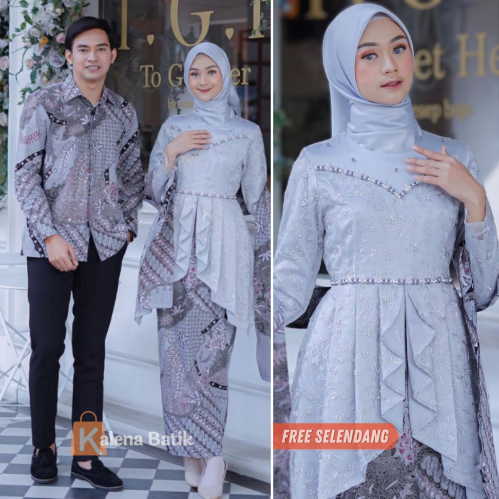 Kebaya Couple Modern Kebaya Wisuda Lamaran Baju Tunangan Batik Brukat Terbaru Baju Couple Pasangan Kondangan Terbaru 2022