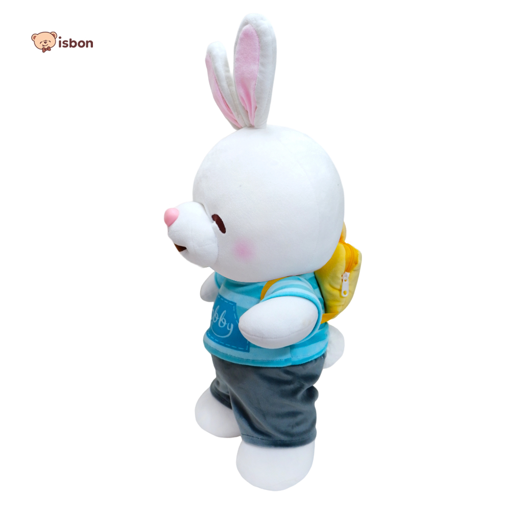 ISTANA BONEKA Kelinci With Baju Sekolah Bunny Plush Tas Ransel Back To School Series Cowok Cewek by Istana Boneka