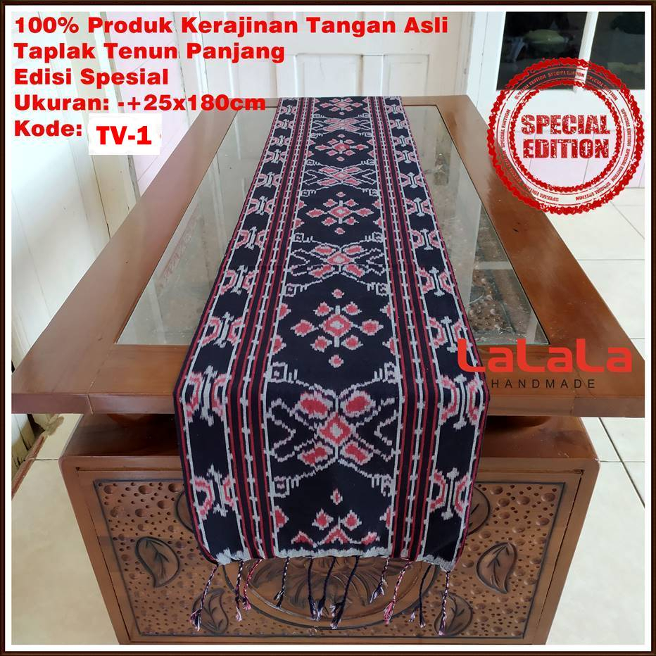 Taplak Meja Panjang Tenun Ikat Etnik Terbaru Table Cover Meja Makan Ruang Tamu Cafe Hotel