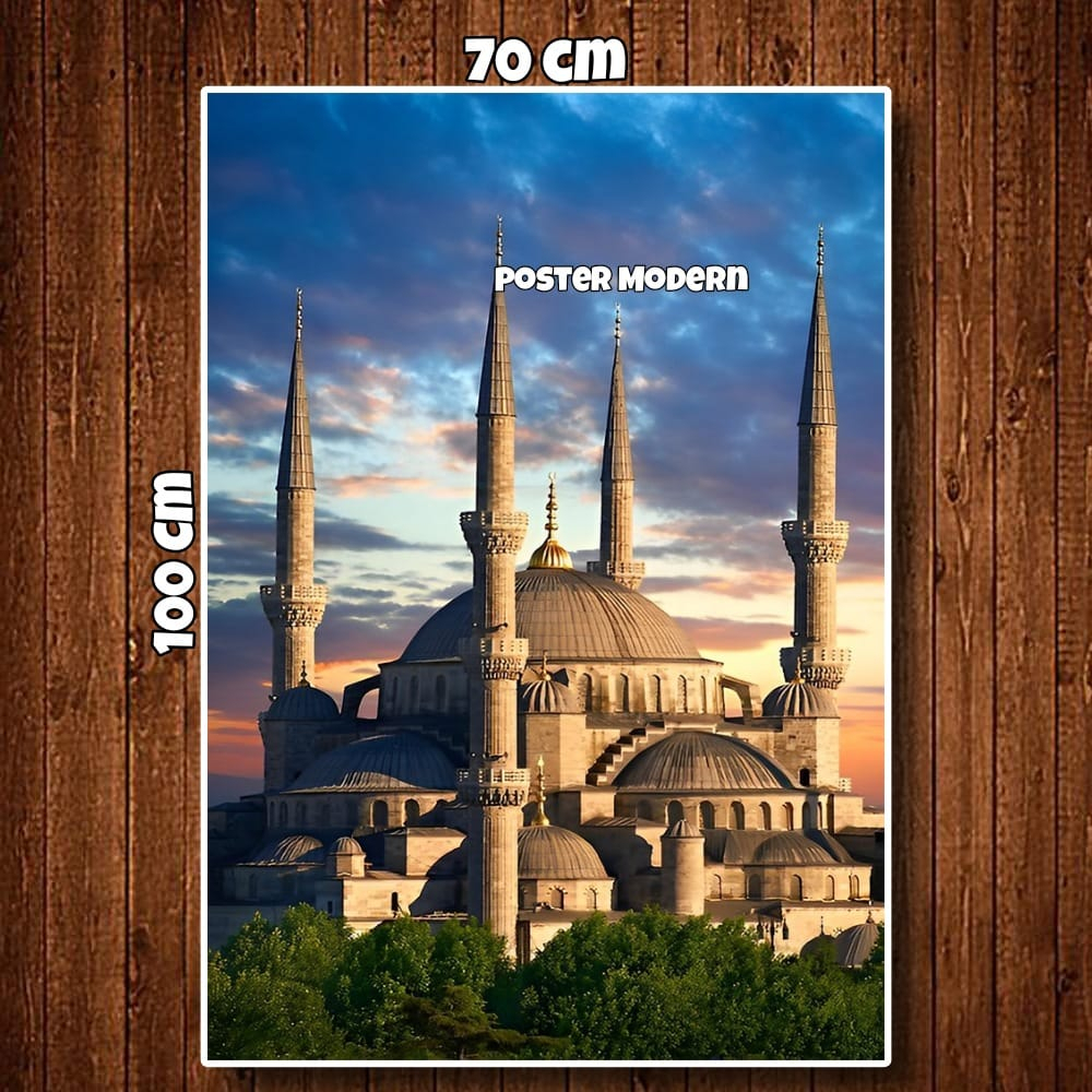 HIASAN DINDING POSTER GAMBAR AYA SOFYA MOSQUE TURKI (HAGIA SOPHIA) CODE08 UKURAN BIG JUMBO / HIASAN 
