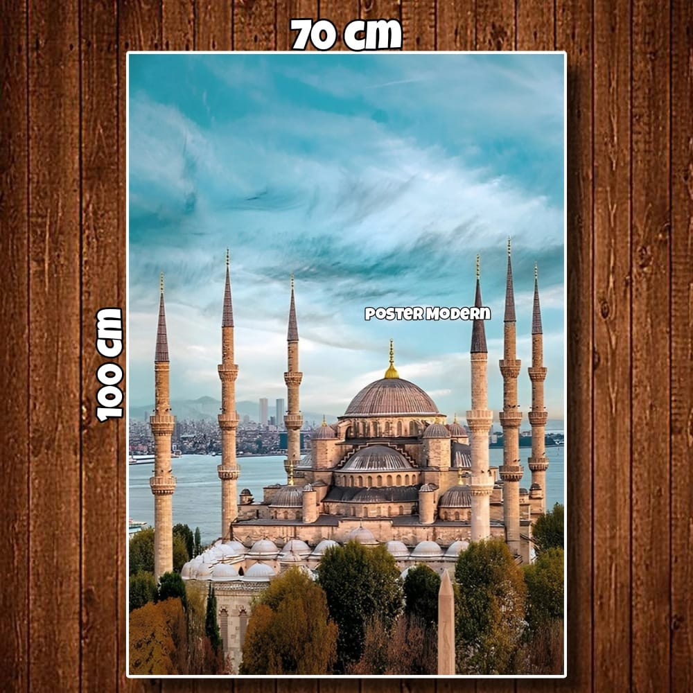 HIASAN DINDING POSTER GAMBAR AYA SOFYA MOSQUE TURKI (HAGIA SOPHIA) CODE10 UKURAN BIG JUMBO / HIASAN 