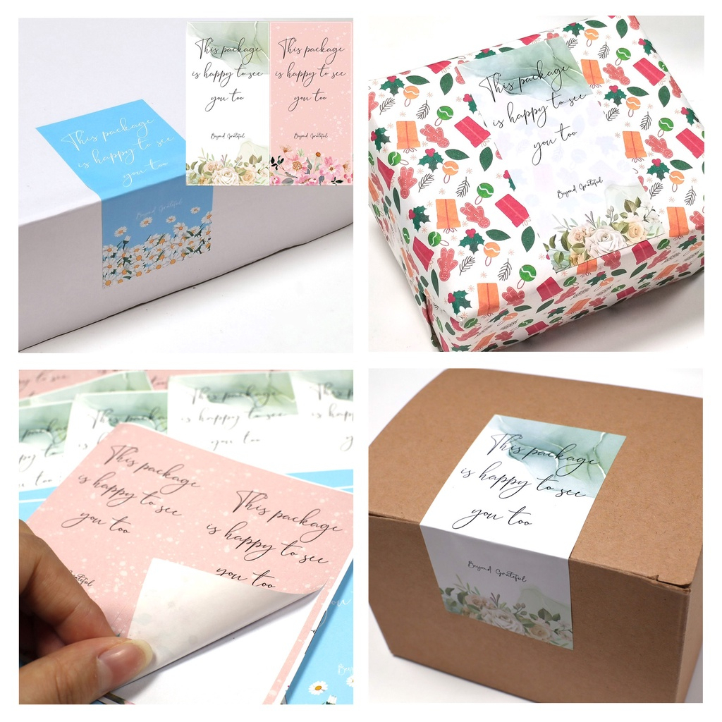 

TQL07 Seal Sticker Thank You Package Label Segi Empat Segel Kemasan Paket Kotak Nyonya Lie