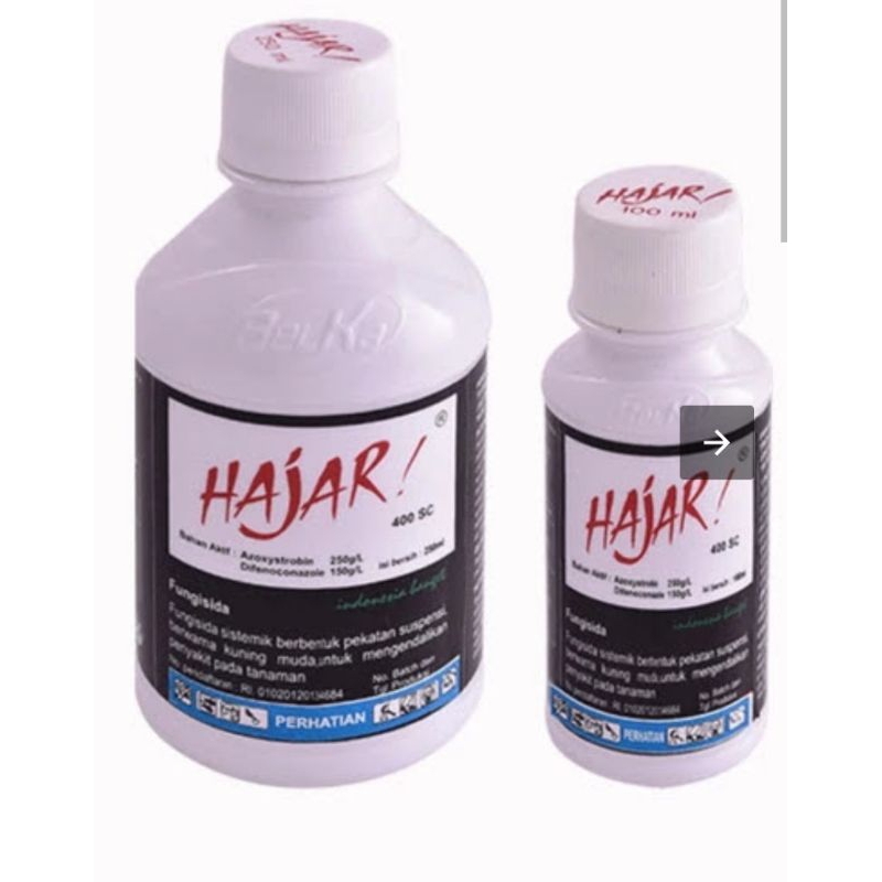HAJAR 250ML fungisida SISTEMIK AZOKSISTROBIN 250g/l+DIFENOKONAZOL 150g/l untuk JAMUR TANAMAN