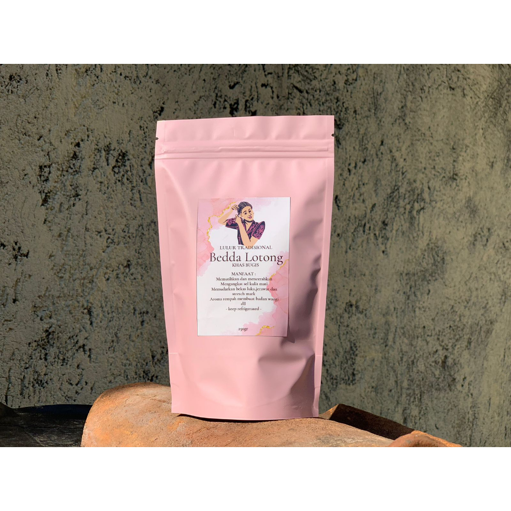 TERMURAH bedda lotong 250gr / bedda lotong asli KHAS BUGIS / lulur viral / beda lotong POUCH BASAH/ beddak lotong