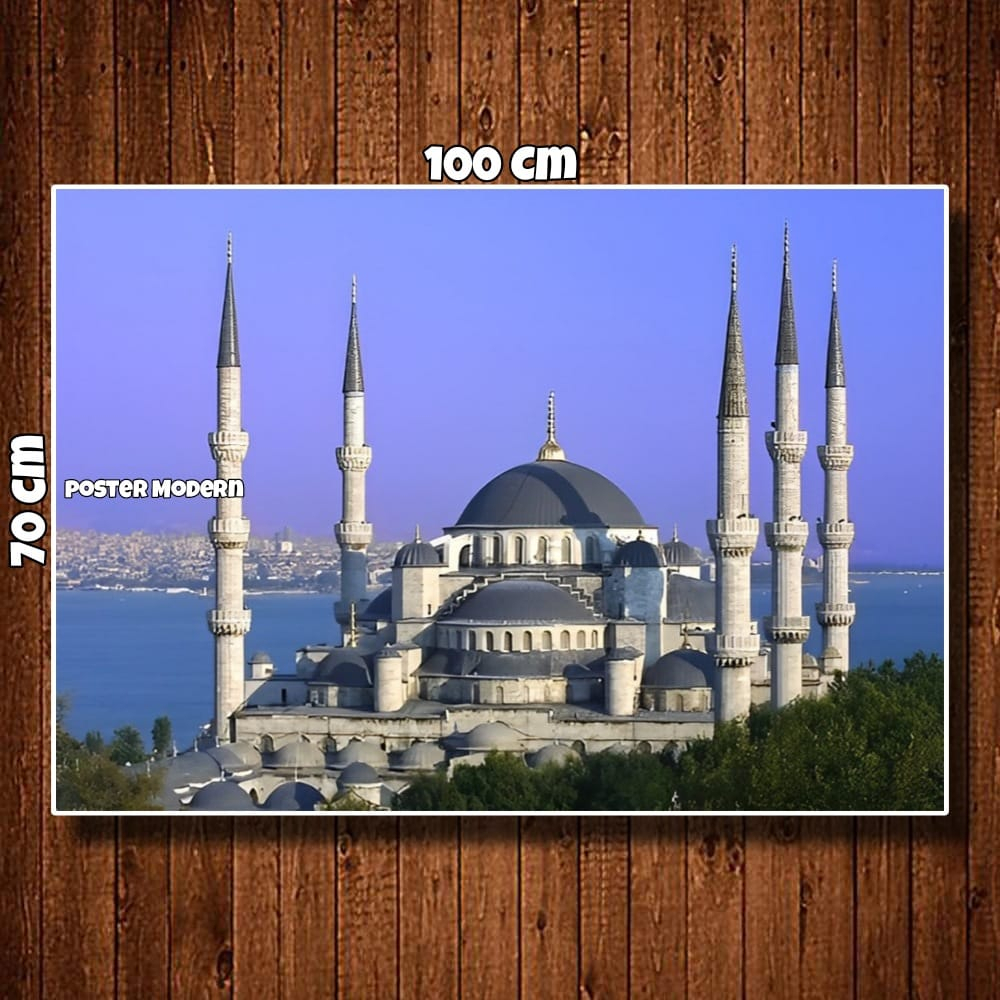 HIASAN DINDING POSTER GAMBAR AYA SOFYA MOSQUE TURKI (HAGIA SOPHIA) CODE19 UKURAN BIG JUMBO / HIASAN 