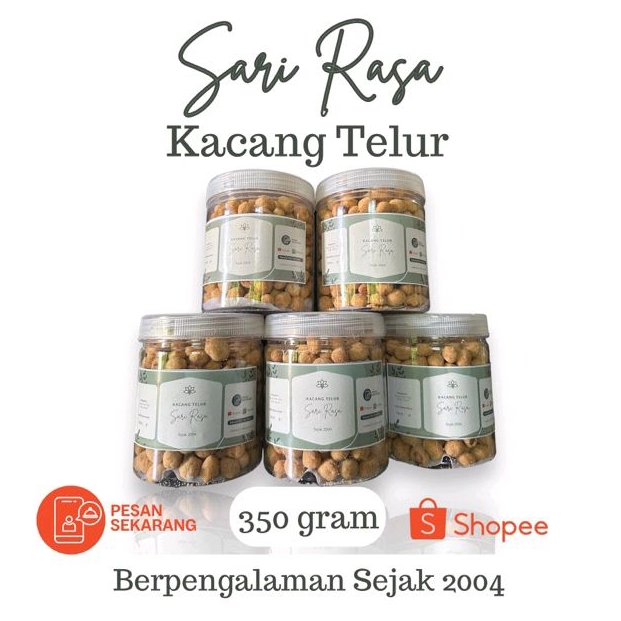 

Kacang Telur Sari Rasa 350 gram Kemasan Toples Tabung 350gr - Kacang Telur Kacang Cemilan Makanan Ringan Renyah Gurih Kacang-kacangan COD