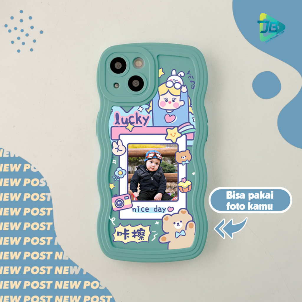 CUSTOM SOFTCASE SILIKON GELOMBANG WAVY CUSTOM POLAROID FOR VIVO Y12 Y15 Y17 Y15S Y16 Y02S Y20 Y12S Y20S Y33S Y21 Y22 Y30 Y50 Y35 2022 Y51 2020 Y53S Y53 Y71 Y75 Y83 Y91 Y93 Y91C Y1S V5 V7+ V21 V23E V25 PRO S15 JB8552