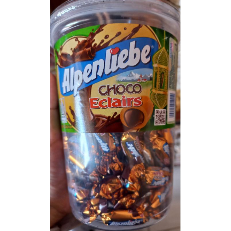 

Alpenliebe Choco Eclairs jar toples 360 gram isi 100 butir permen coklat karamel