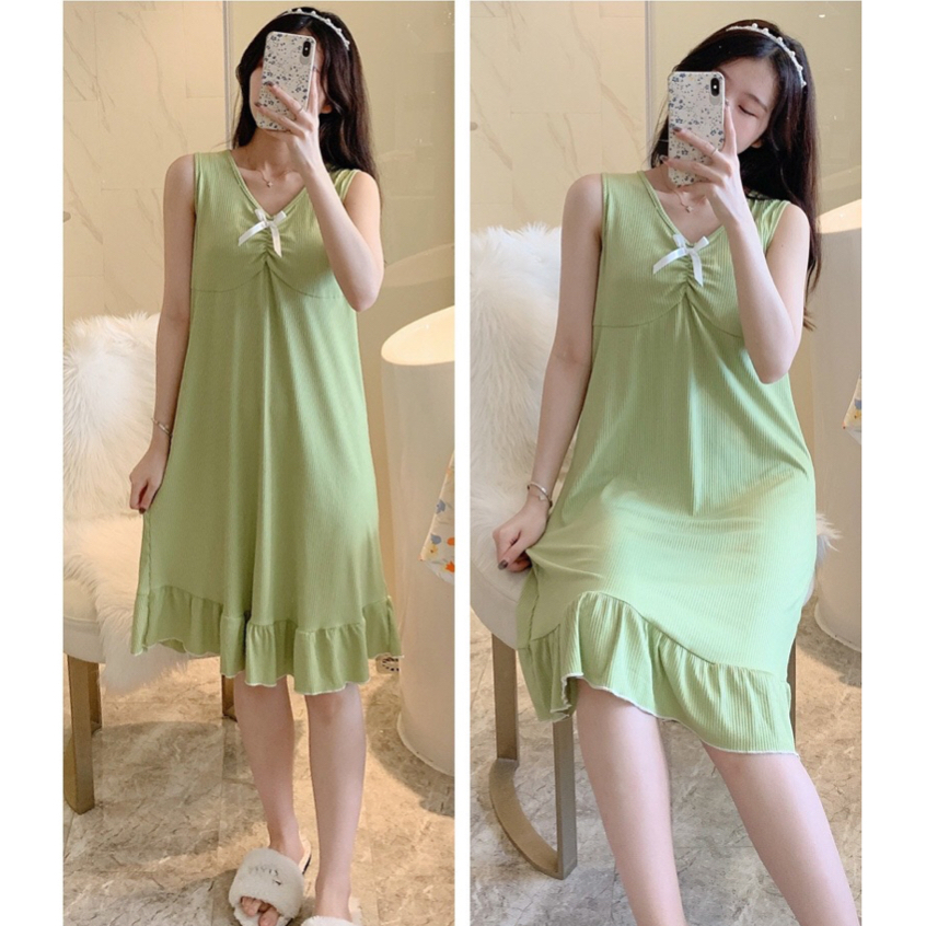 WJ1522 Daster Sling Dress Baju Tidur Import Piyama Wanita