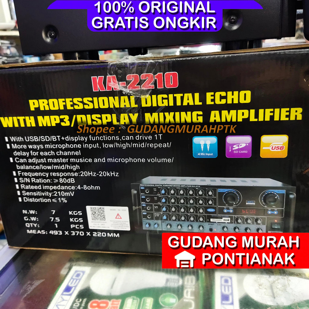AMPLIFIER KARAOKE BLACK SPIDER + TUNE + SUBWOOFER Setting KA2210 BLACKSPIDER KA-2210 AMPLI BLACKSPIDER KA 2210