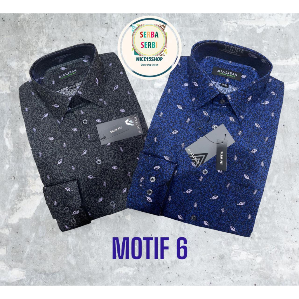 Kemeja Batik Pria Alisan Slimfit Lengan Panjang