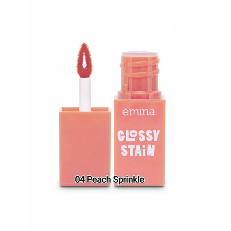 Emina Lip Tint Glossy Stain Make Up Bibir Lembap Kecantikan Glosy Vitamin E Remaja Dewasa