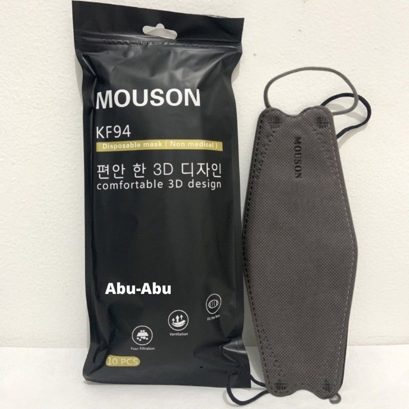 MASKER KF94 MOUSON 4 PLY PREMIUM DISPOSABLE FACE MASK ISI 10 PCS