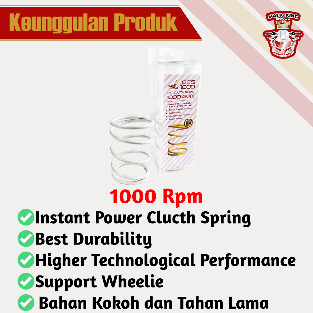 Per CVT Puli Pully Racing KZL K44 K0J Honda Beat Scoopy Genio Deluxe Vario Spacy Fi ESP 110 1000 RPM Race K