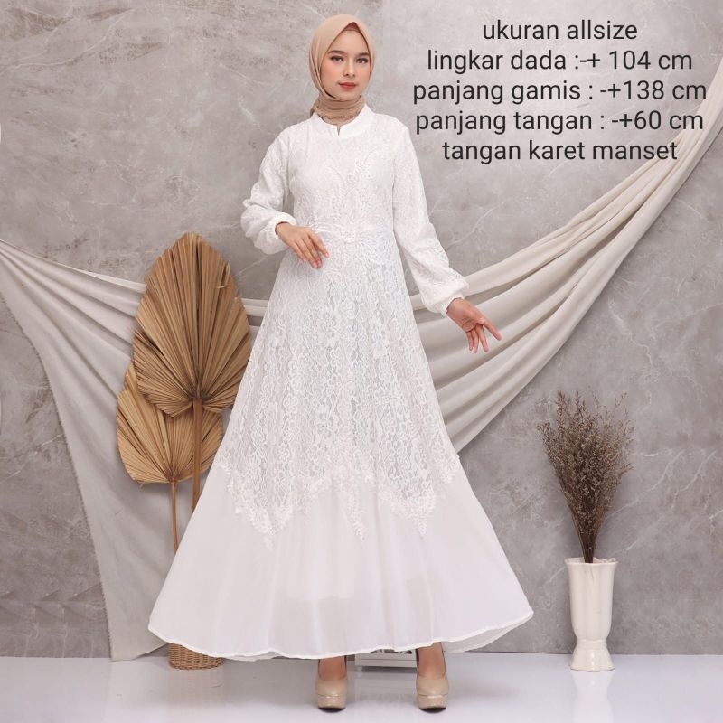 New gamis putih P75