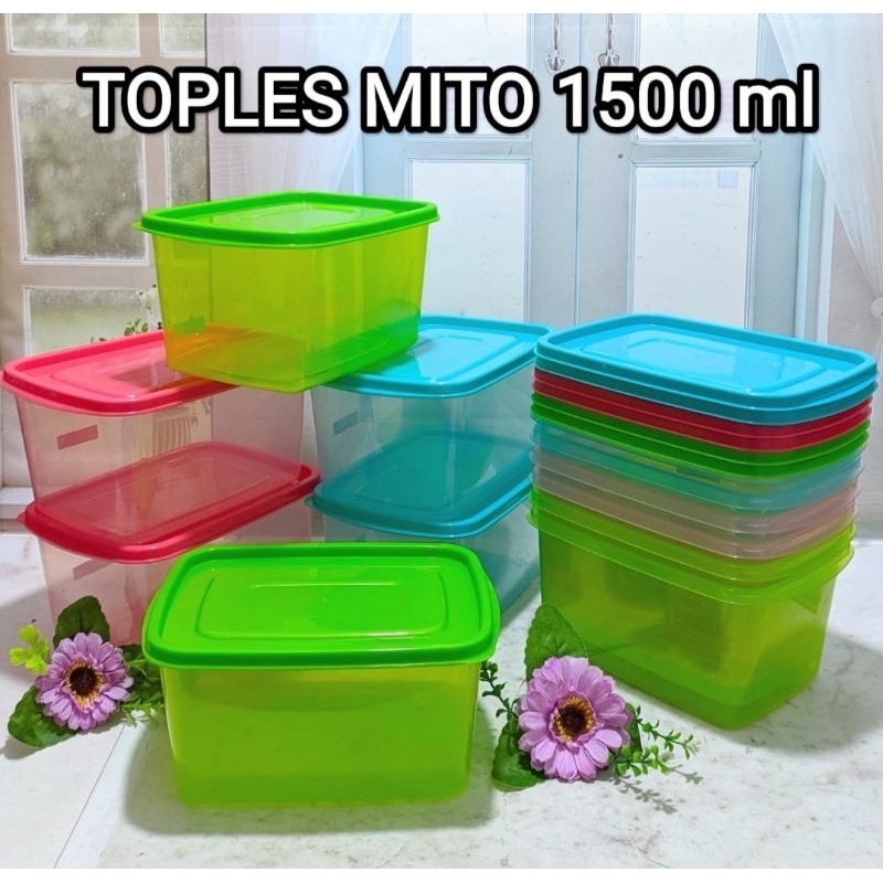 Toples Plastik Mito 1500 Ml Isi 12 Buah