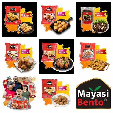 

MAYASI BENTO CHICKEN SPICY SHRIMP ROLL TEBA TERAYAKI KATSU KARAGE FROZEN FOOD