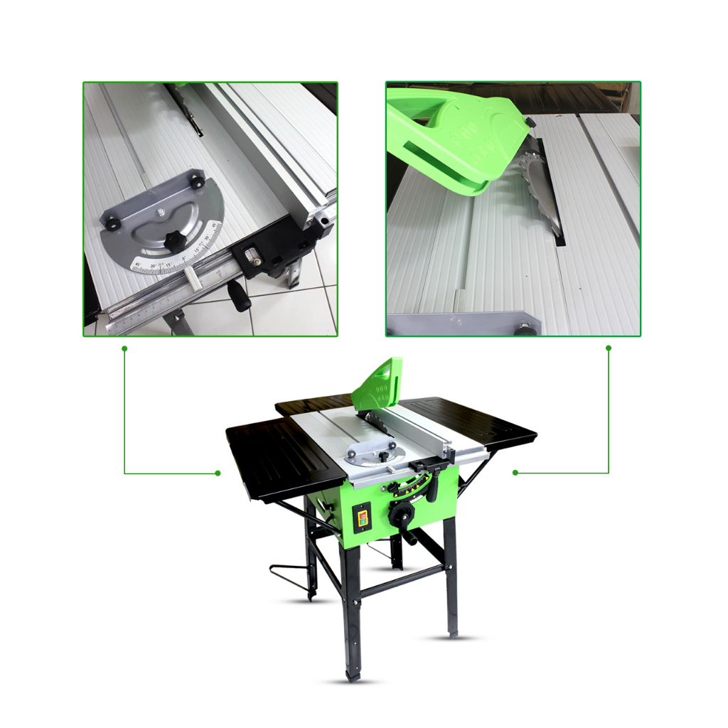 NEW Gergaji Meja Potong Kayu Belah Sudut RYU RTS 10 Table Saw 10 Inch Mesin Gergaji Potong Meja Baru Tablesaw Alat Pemotong Kayu Multiplek PRESISI DIY Woodworking Tools