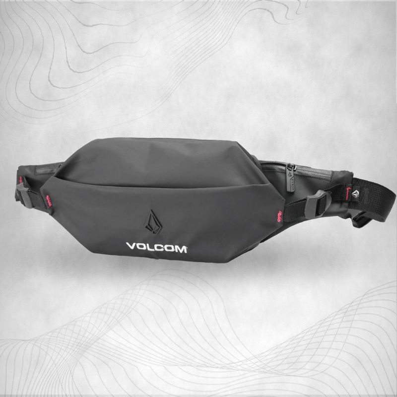 TAS VOLCOM TAS SELEMPANG VOLCOM WAIST BAG VOLCOM WATERPROOF LOGO BESI