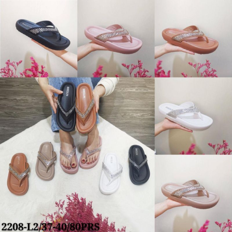 Sandal Jepit Wanita Karet Jelly Import sandal jepit diamond kekinian Sandal size besar