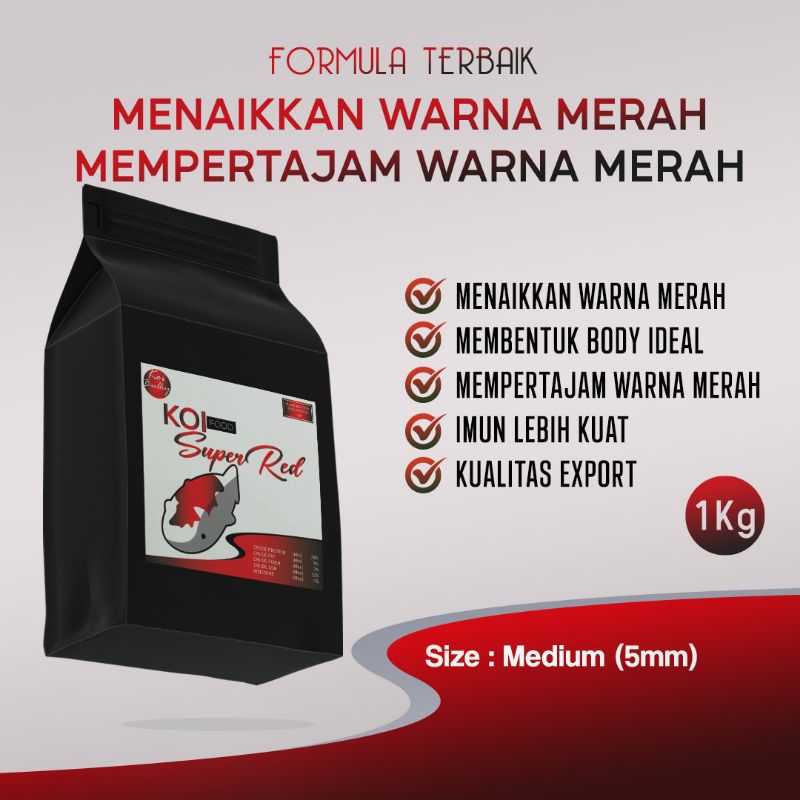 Pakan Koi Bulky Koi Food Super Red (Untuk Menaikkan Warna Merah Extream)