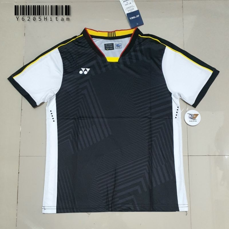 Y6205 HITAM KAOS BADMINTON IMPORT BAJU BULU TANGKIS TIMNAS CHINA 2023