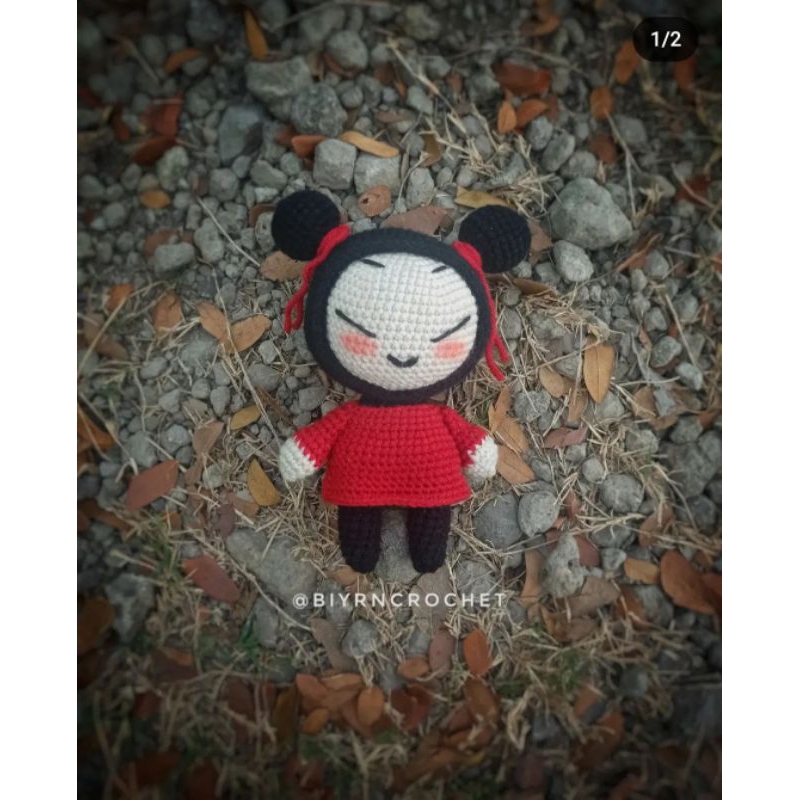 Boneka rajut Pucca